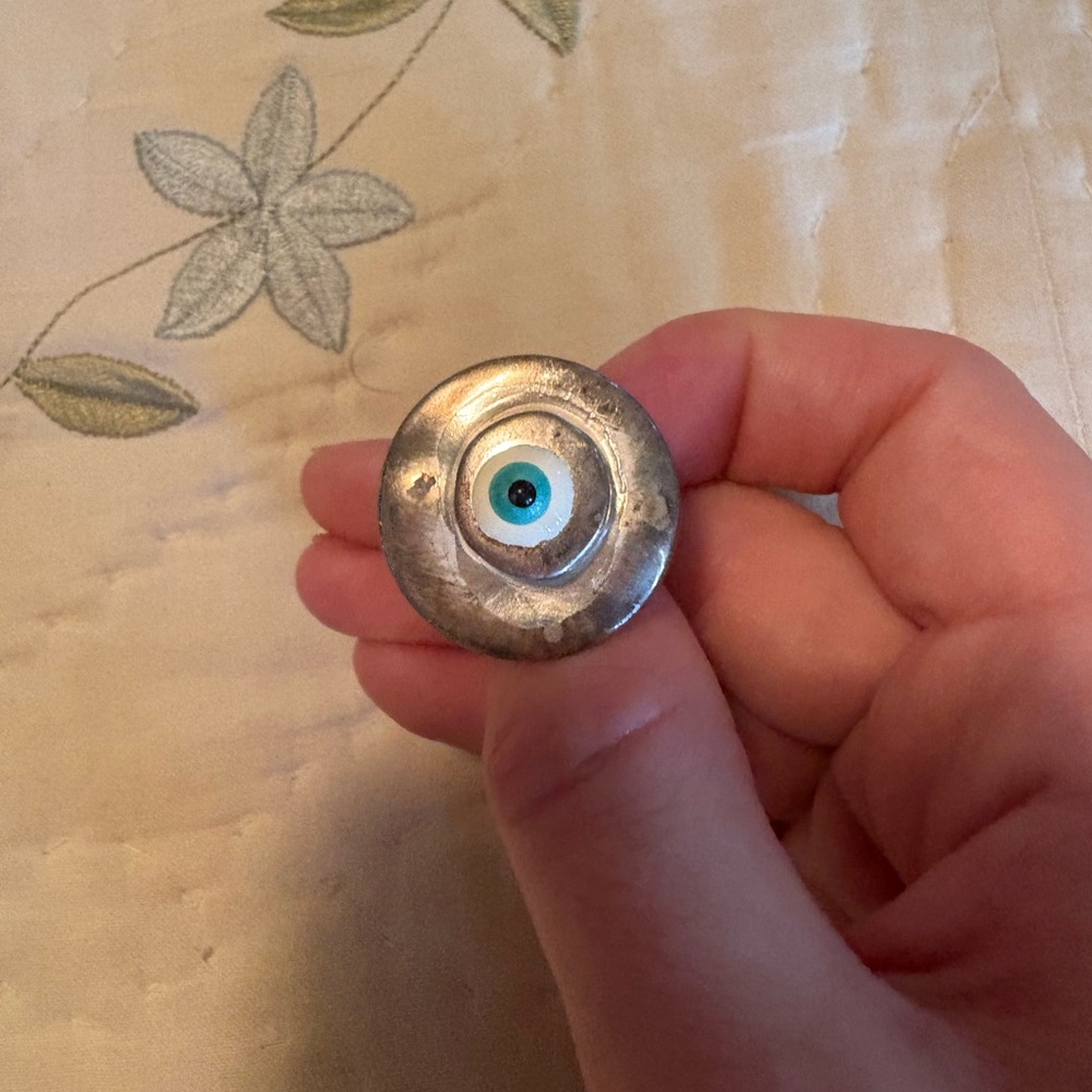 Silver Evil Eye Ring